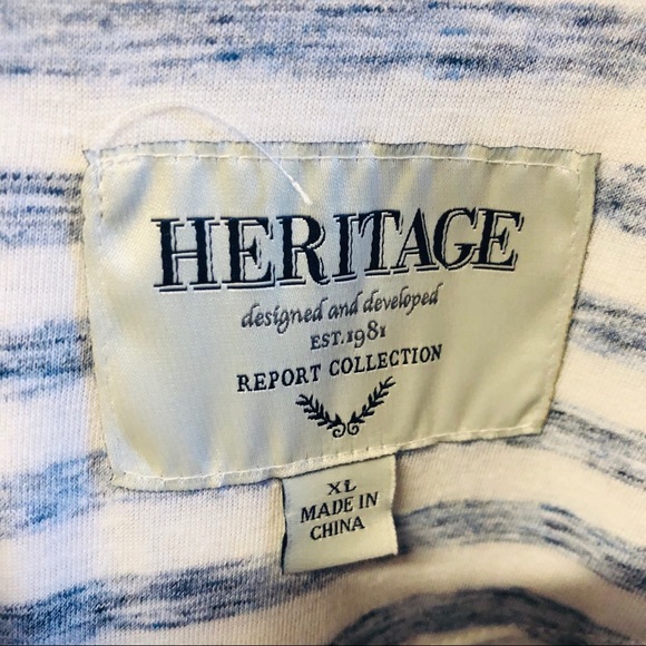 Stitch Fix Heritage Three Button Striped Tee XL - Picture 5 of 6